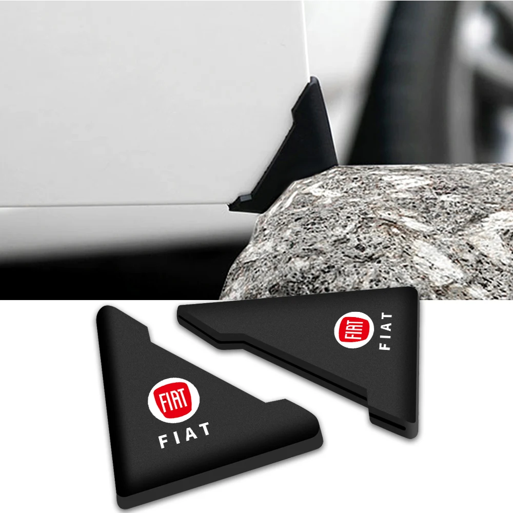 

2pcs Silicone Car Door Corner Scratch Protector Cover Crash Bumper Accessories For Fiat 500 Abarth Ducato Panda Tipo Punto Bravo