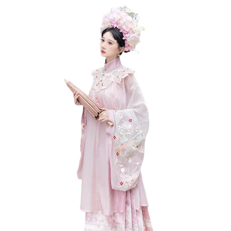 Оригинальная юбка Hanfu Female Ming Heavy Industry с вышивкой на лице лошади Tang Han Elements Весна и