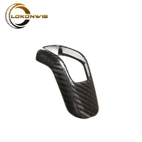 car real carbon fiber gear lever head cover sticker for land rover defender 90 110 2020 2021 interior decoration accessories