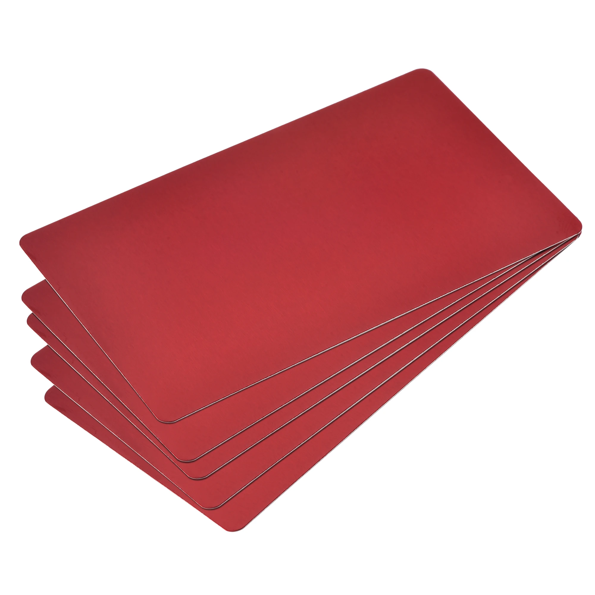 

Uxcell Blank Metal Card 85x50x0.4mm Painted Aluminum Plate Red 10 Pcs for Laser Engraving