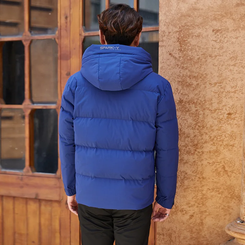 Men's Clothing White Duck Down Jacket Warm Hooded Thick Puffer Coat Male Casual High Quality Overcoat Thermal Winter Parka Men