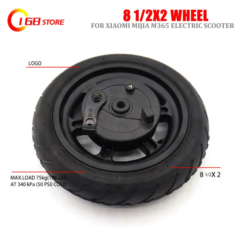 

8.5 inch Pneumatic tyre wheels 8 1/2x2 tires /drum brake hub For Xiaomi Mijia M365 Electric Scooter Skate Board parts