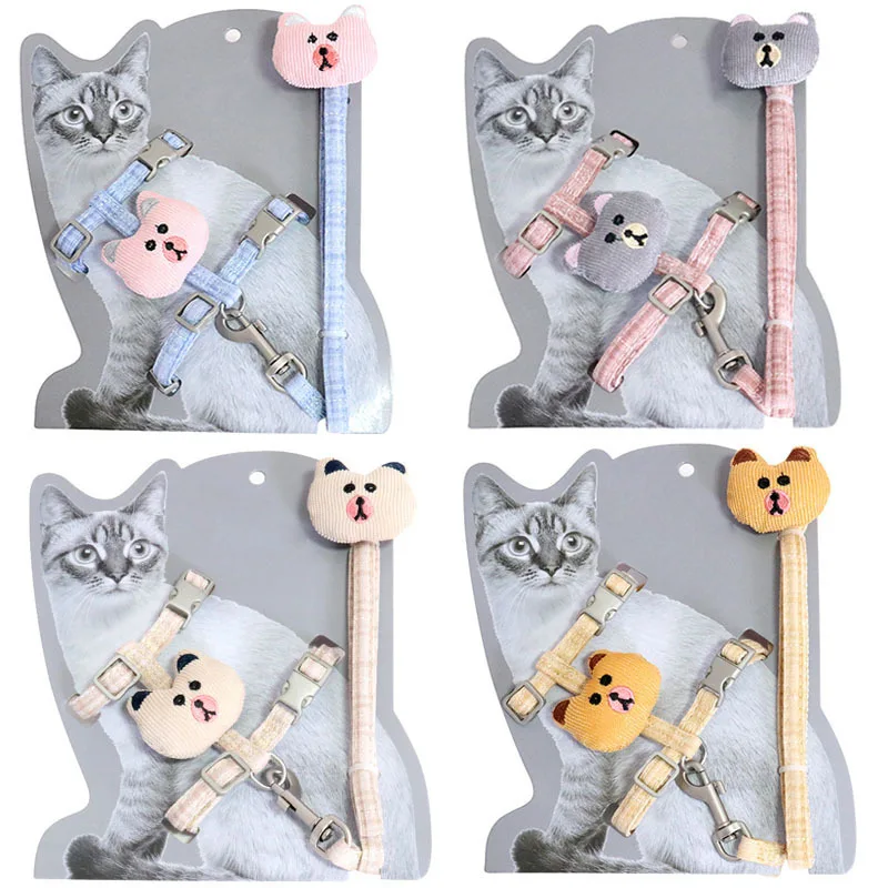 

Adjustable Lovely Vest Pet Chest Strap Cat Leash Rope Set Small Dog Collar Chest Back Dog Strap Small Dog Supplies