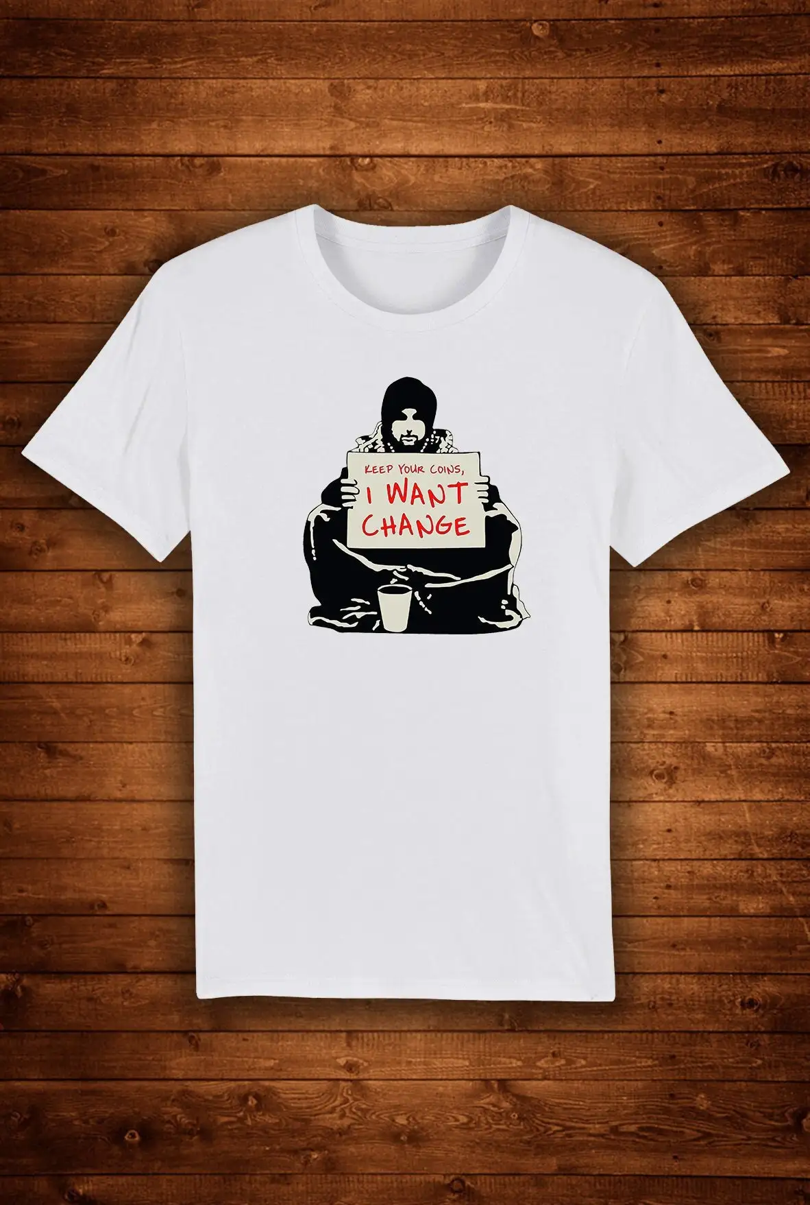 Футболка с принтом граффити Бэнкси уникальный дизайн городской Топ