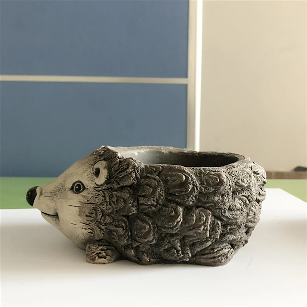 Симпатичные животные 3D форма для цветочных горшков с ежиком бетон силиконовый