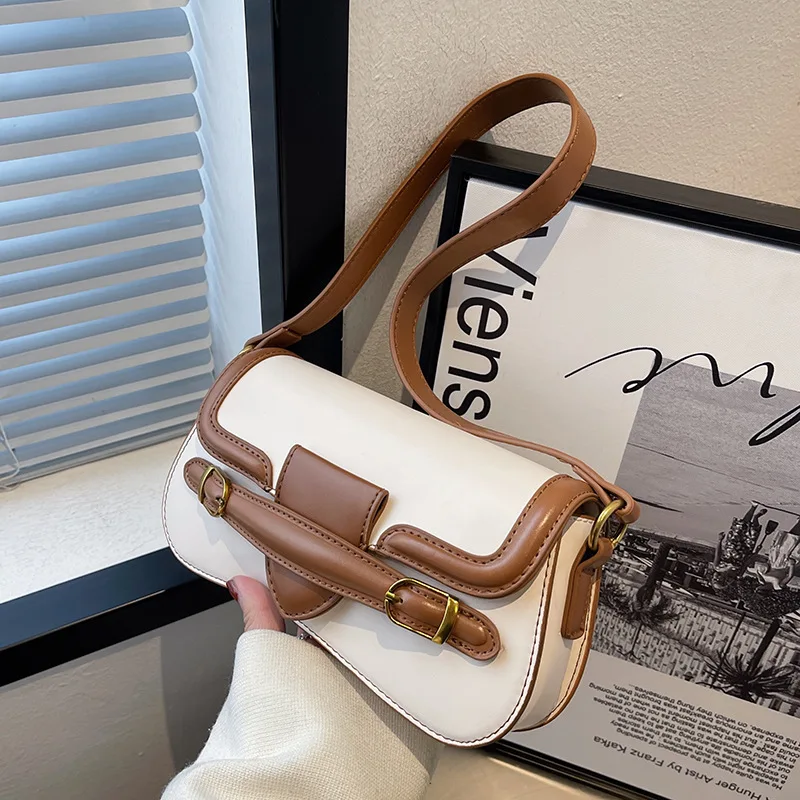 

2022 Summer New Fashion Texture Luxury High Quality Casual Simple Single Shoulder Underarm Bag Messenger Small Square Bag Women