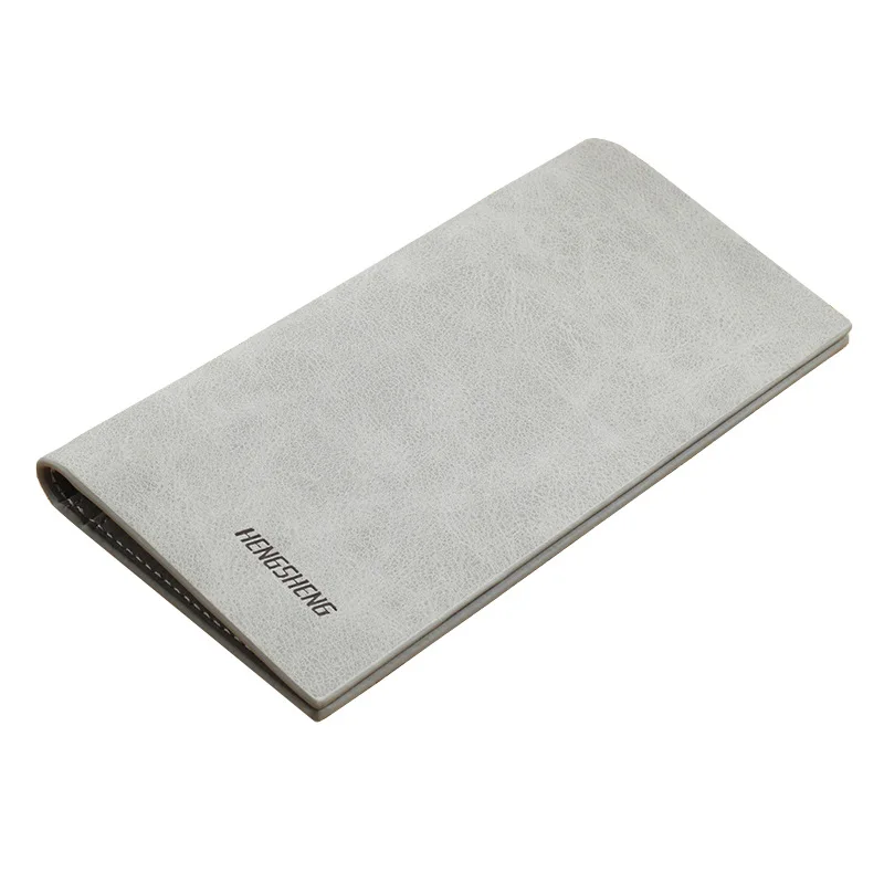 

Hengsheng men's wallet long Vintage thin matte soft wallet Fashion Wallet