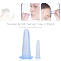 2pcs silicone cupping suction can vacuum face massage cup face leg arm relaxation household health care facial skin lifting tool