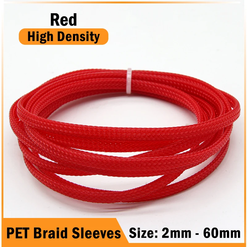 

Красный высокоплотный ПЭТ рукав для кабеля