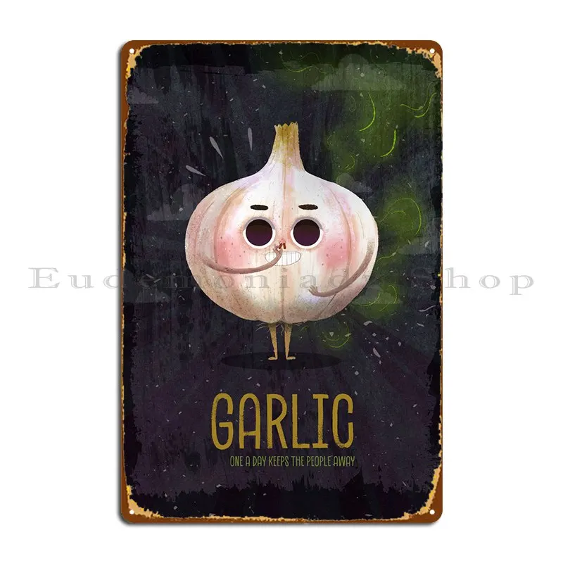 

Металлический плакат с чесноком, настенная пещера, Клубная пещера, индивидуальный винтажный жестяной плакат