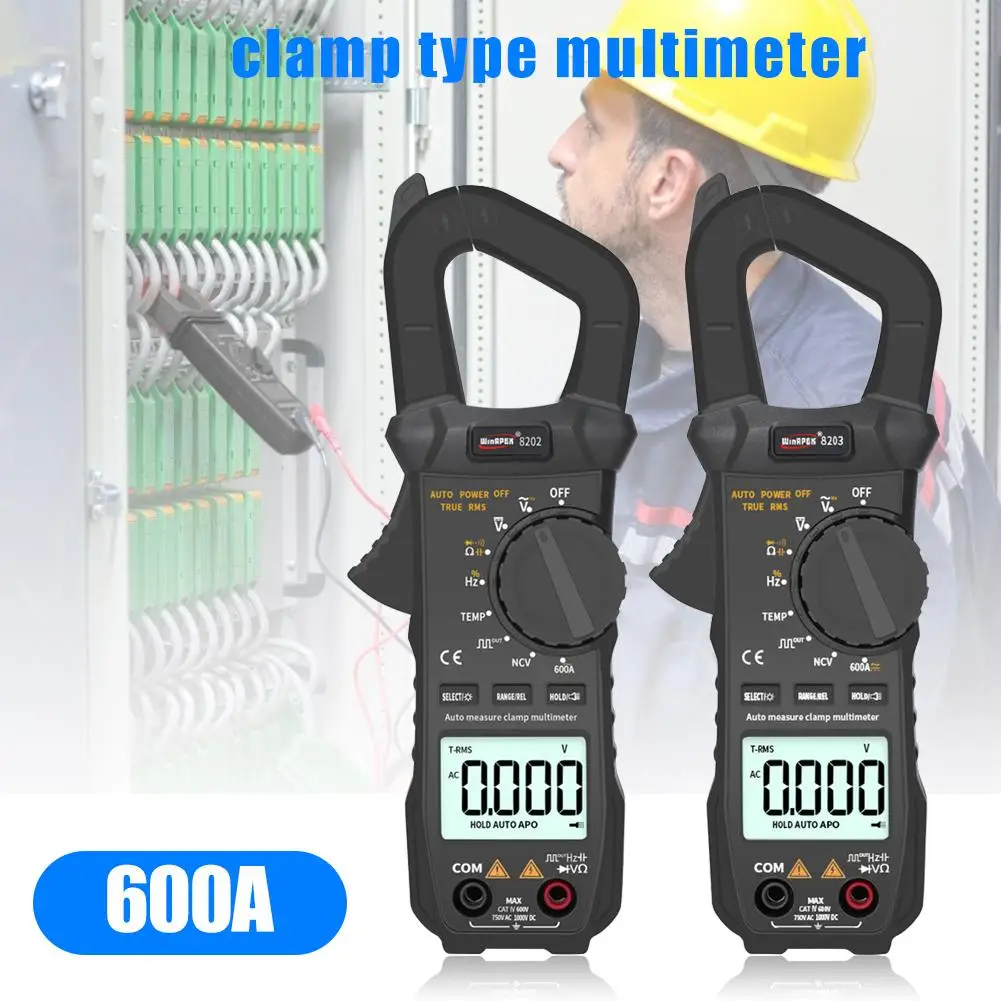 

Автомобильный мультиметр 600A, 5999 отсчетов, надежный диапазон, цифровой токоизмеритель тока с зажимом True RMS для бытового промышленного произв...