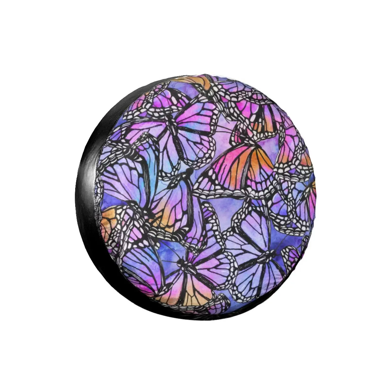 

3D Butterfly Spare Tire Cover Waterproof Dustproof Sun Wheel Tire Cover For Jeep, Trailer, RV, SUV Vehicle Anime Tire Cover