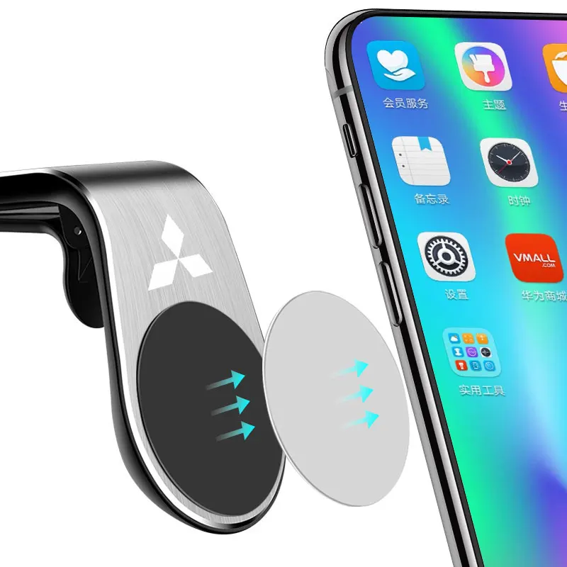 Автомобильный магнитный держатель для телефона Car Magnetic L-Type Phone Holder Smartphone Stand для Mitsubishi ASX Lancer 10 9 Pajero Outlander 3 EX и т. д. Автоаксессуары