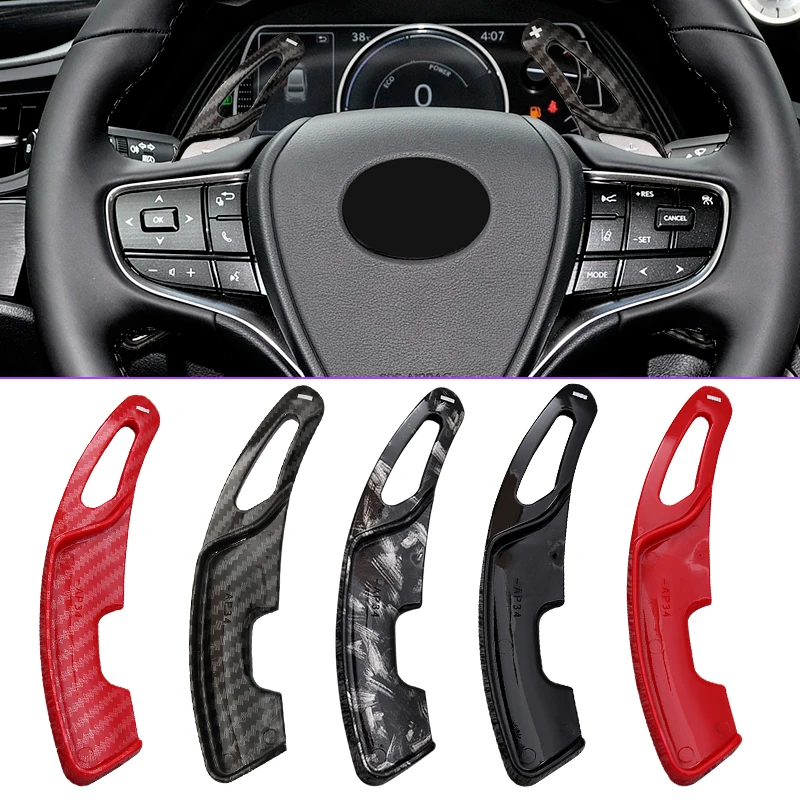 Фото ABS автомобильное рулевое колесо переключения передач для Lexus RX NX UX LX RZ LM LS ES 2019-2024 DSG переключатель переключения передач с узором из углеродного волокна Интерьер №1
