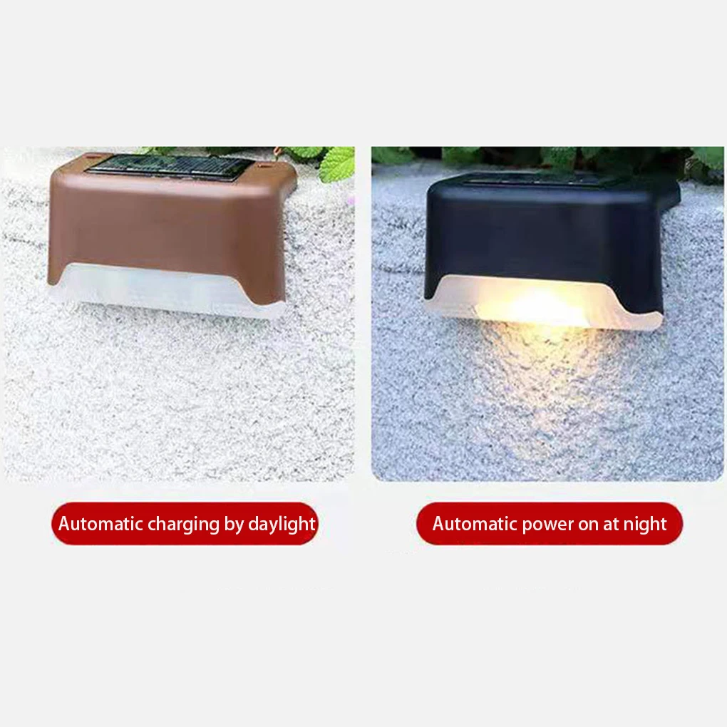 

4 Pieces Deck Light Automatic Charging Solar Power Garden Supplies Yard Lamp