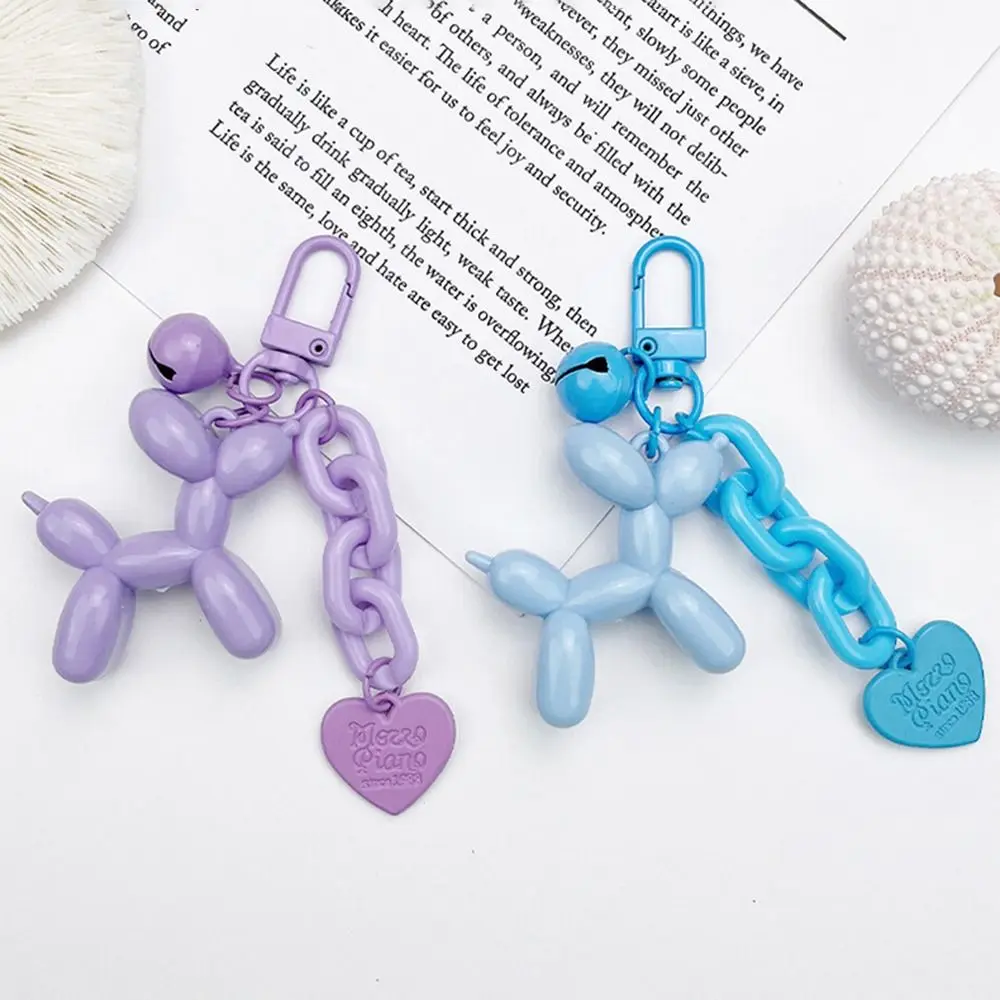 Милый женский брелок с колокольчиком акриловые брелки любовным щенком длинные