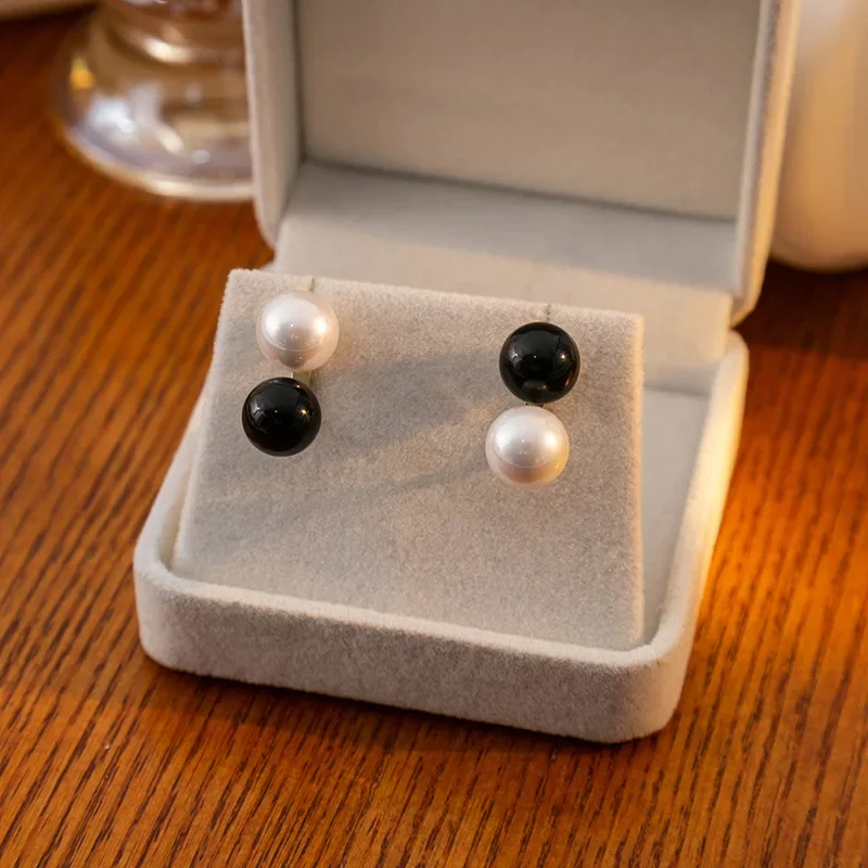 Серебряные Простые серьги с изящными жемчужинами для женщин и девушек новые