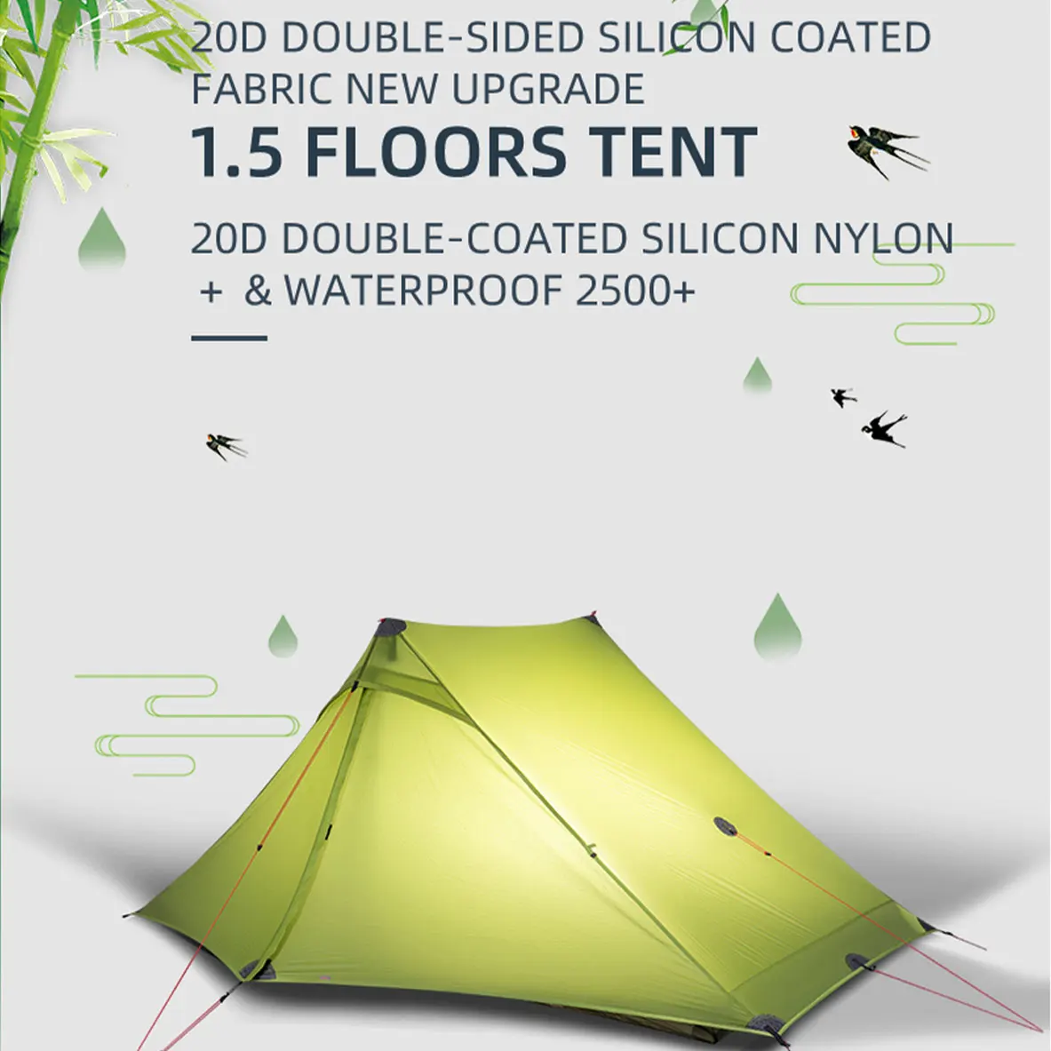 3F UL GEAR LanShan 2 Pro палатка на человек для улицы Ультралегкая кемпинга 3 сезона