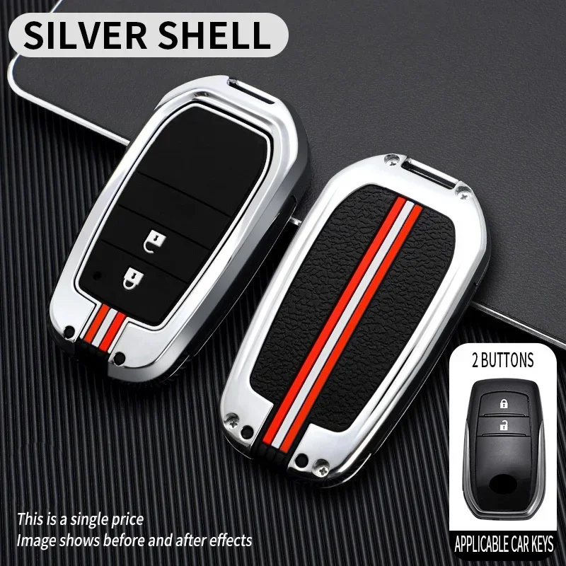 

For Toyota Harrier Camry Fortuner Innova Coralla Levins Crown RAV4 Highlander Land Cruise Car Key Cover Keychain accessories