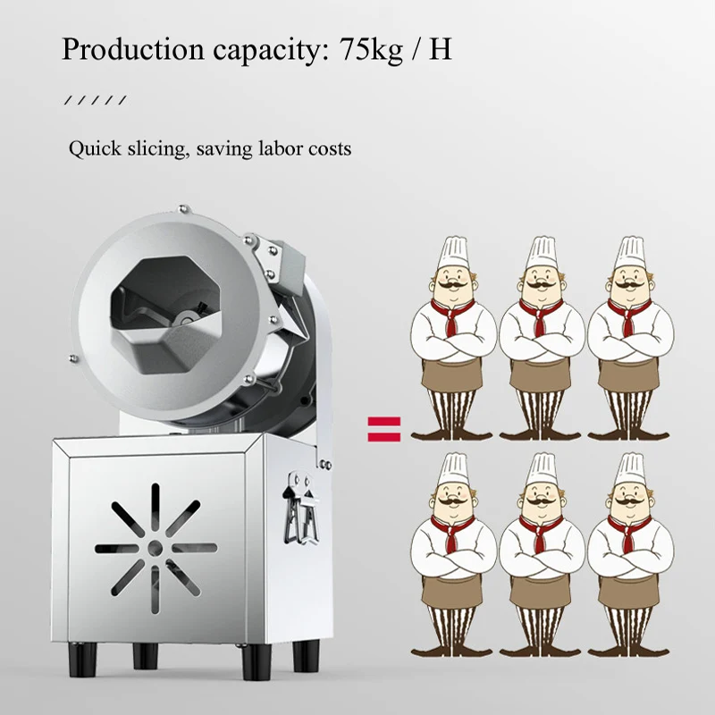 

Commercial Electric Vegetable Cutter Machine Kitchen Stainless Steel Slicer Potato Fries CuttingMachine