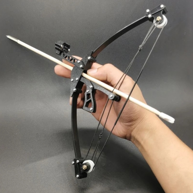

Mini Compound Bow Short Axis Triangle Bow Archery Powerful Stainless Steel Bow Creativity Outdoor Sports Arrow Shooting