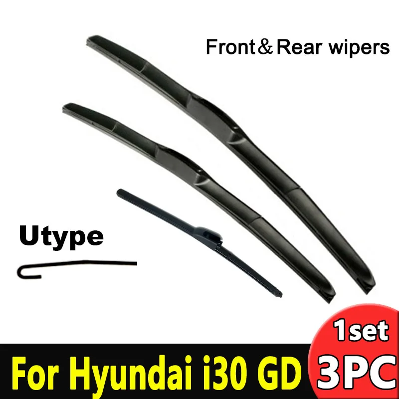 

Wiper Front & Rear Wiper Blades Set For Hyundai i30 GD Elantra GT 2012 - 2017 Windshield Windscreen Window 26"+14"+13"