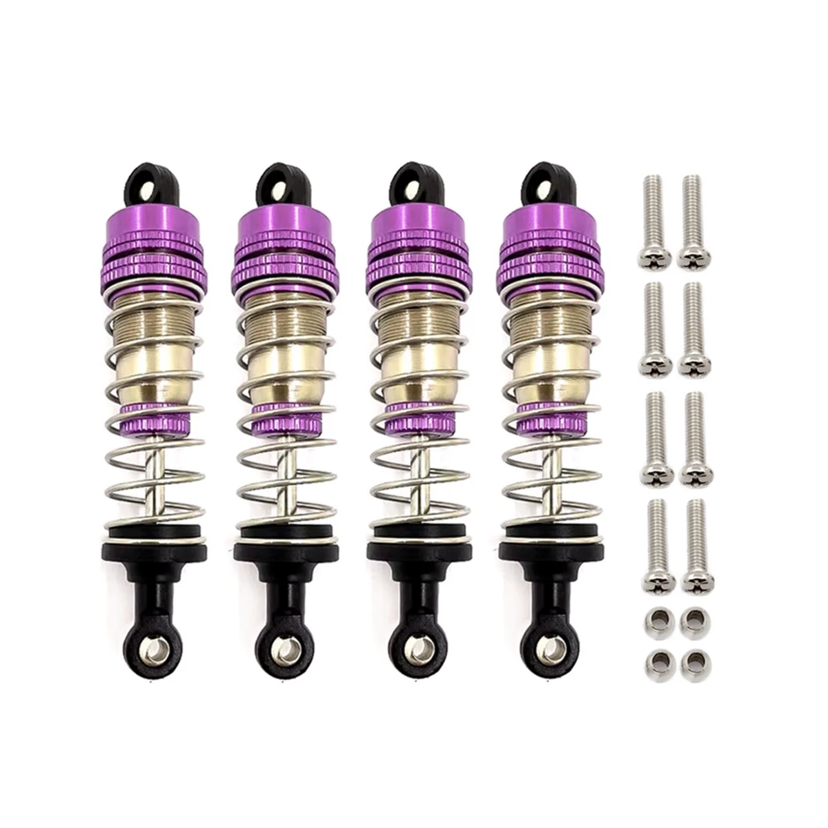 

4 шт. металлический масляный демпфер для 144001 144010 124007 124016 124017 124018 1240190 Запчасти для радиоуправляемых автомобилей, фиолетовый
