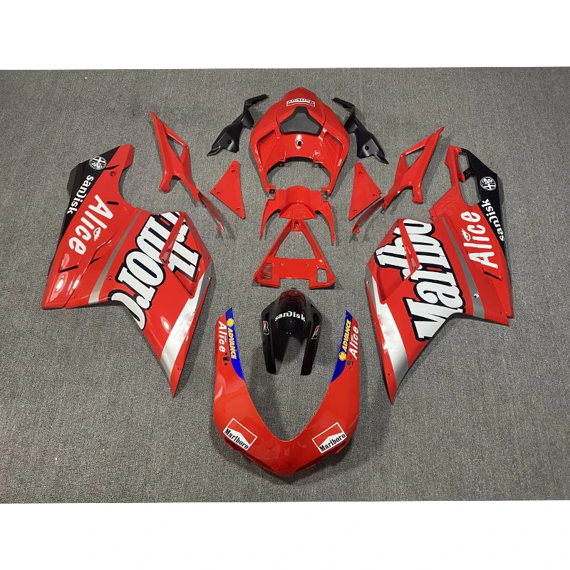 

ABS Injection Motorcycle Fairings Kit Fit for DUCATI 848 EVO 1098 1198 1098S 2007 2008 2009 2010 2011 Bodywork Fairing Set Red