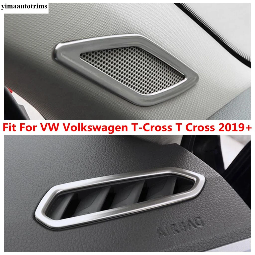 

Car Dashboard A Pillar Speaker Audio Frame / Air AC Vents Cover Trim Accessories For VW Volkswagen T-Cross T Cross 2019 - 2023