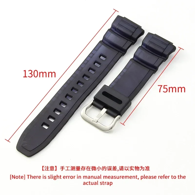 Фото Черный силиконовый ремешок для часов Casio MCW100H/110H/W-S220/HDD-S100/AE2000/2100, выпуклая интерфейсная пряжка, удобный для кожи ремешок №2