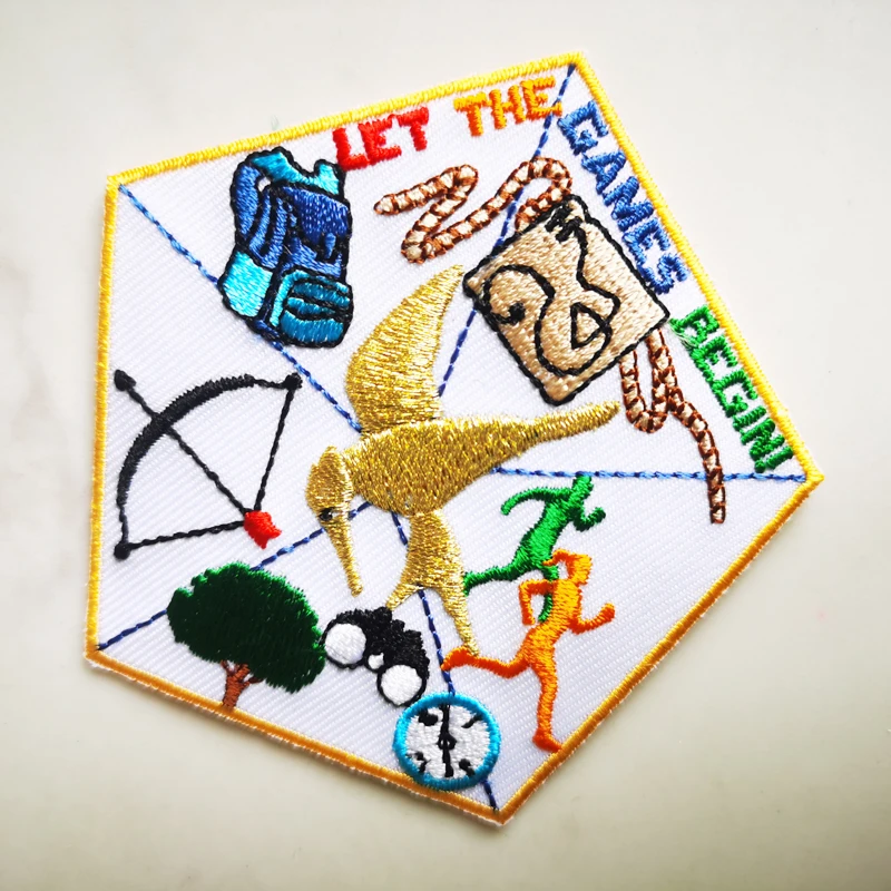 Нашивка LET THE GAMES BEGIN с 3-дюймовой и металлической нитью участвовать в психической