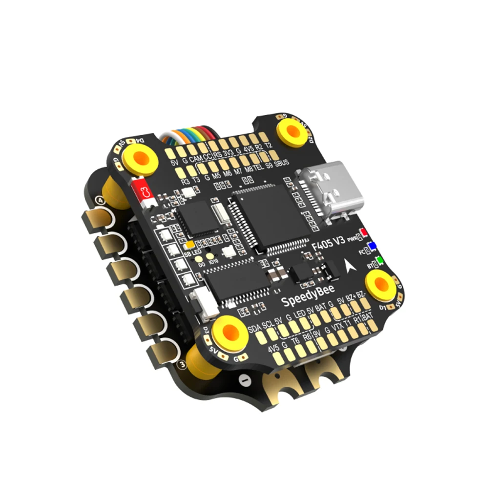 

Контроллер полета SpeedyBee F405 V3 BLS 50A 30x30 и ESC Stack 4IN1 ESC для радиоуправляемого дрона