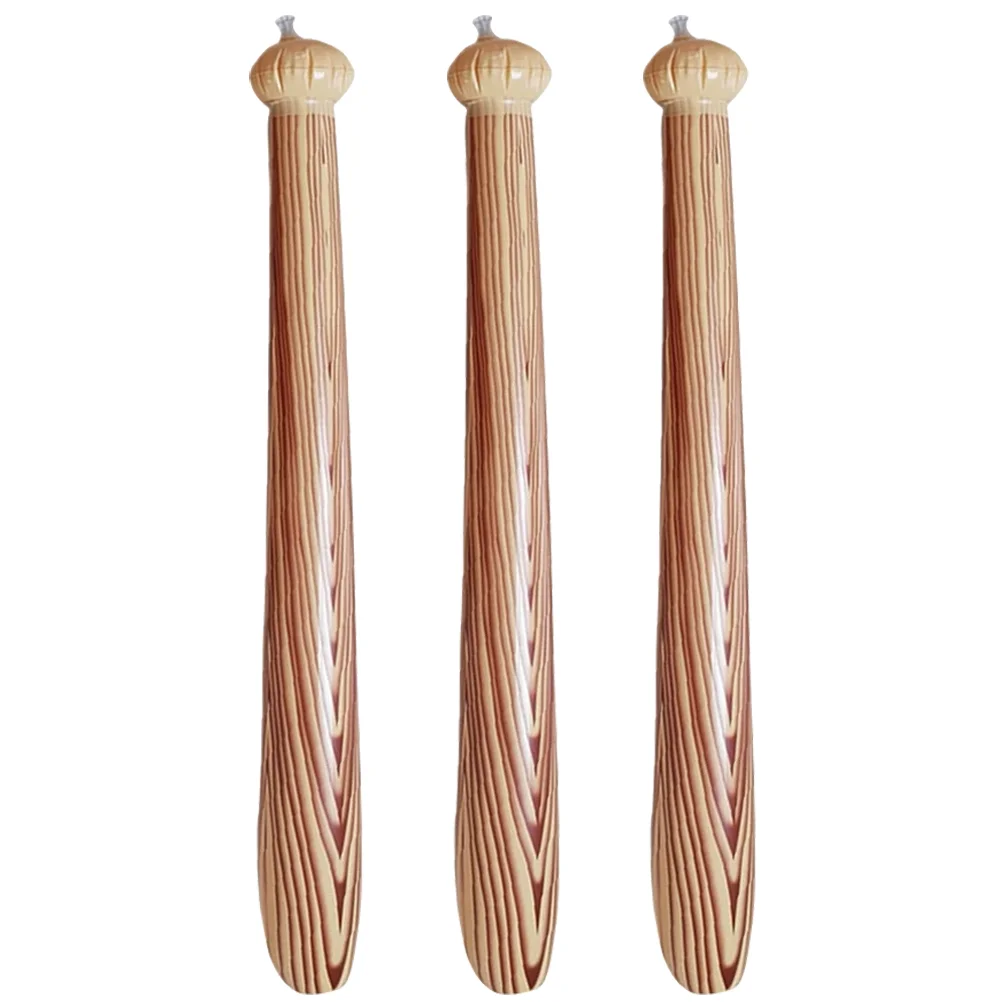 

3 Pcs Clothing Inflatable Stick Toy Party Props Plastic Playes Kids Toys Mini Gifts Baseball Bat Baseballs