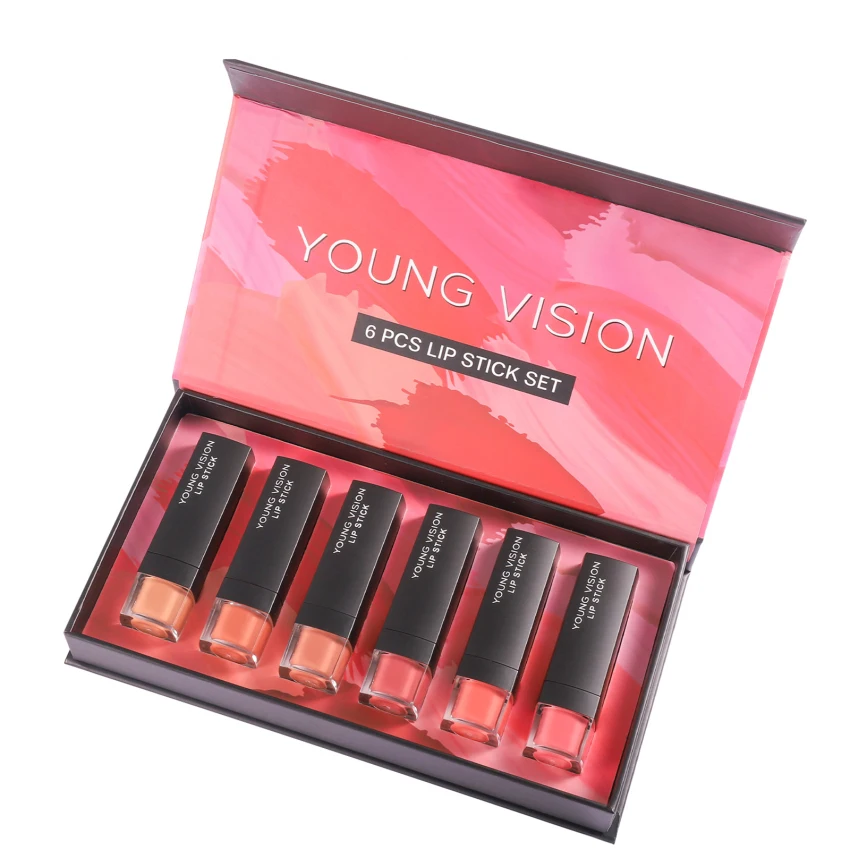 

YOUNG VISION matte matte 6 lipstick gift box set not easy to stick cup lipstick velvet nourishing
