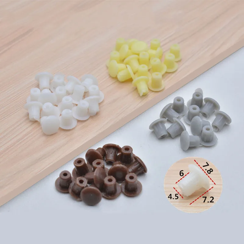 200pcs 5mm Plastic Screw Cap Cover Nut Hexagon Head Covers  Protector Dust Plug Grommet Furniture Fasteners Decorative Hardware