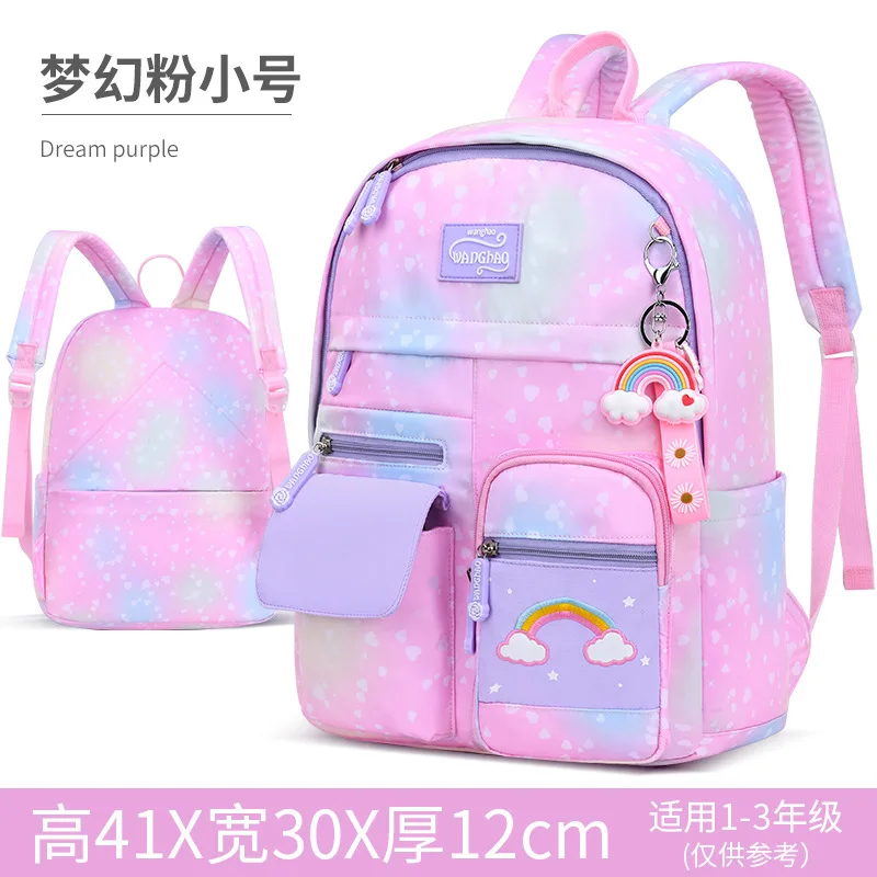 2022 fashion rainbow children school bags for girls waterproof Children's school backpacks kids schoolbag book bag mochilas