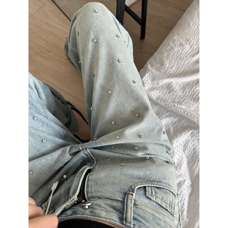 Тяжелая промышленность сверло для ногтей дизайнерские джинсовые джинсы женщин