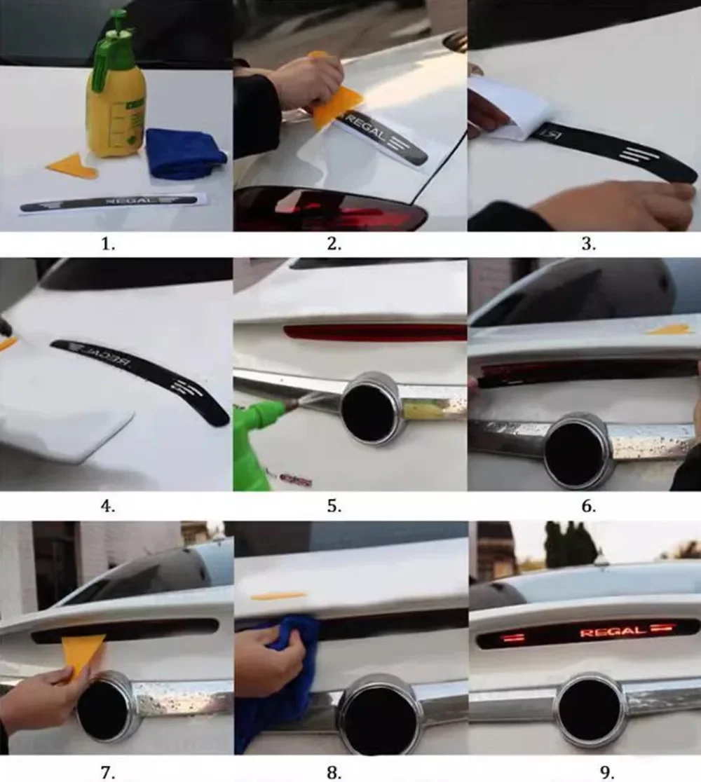 1 шт. автомобильные наклейки из углеродного волокна с высоким креплением