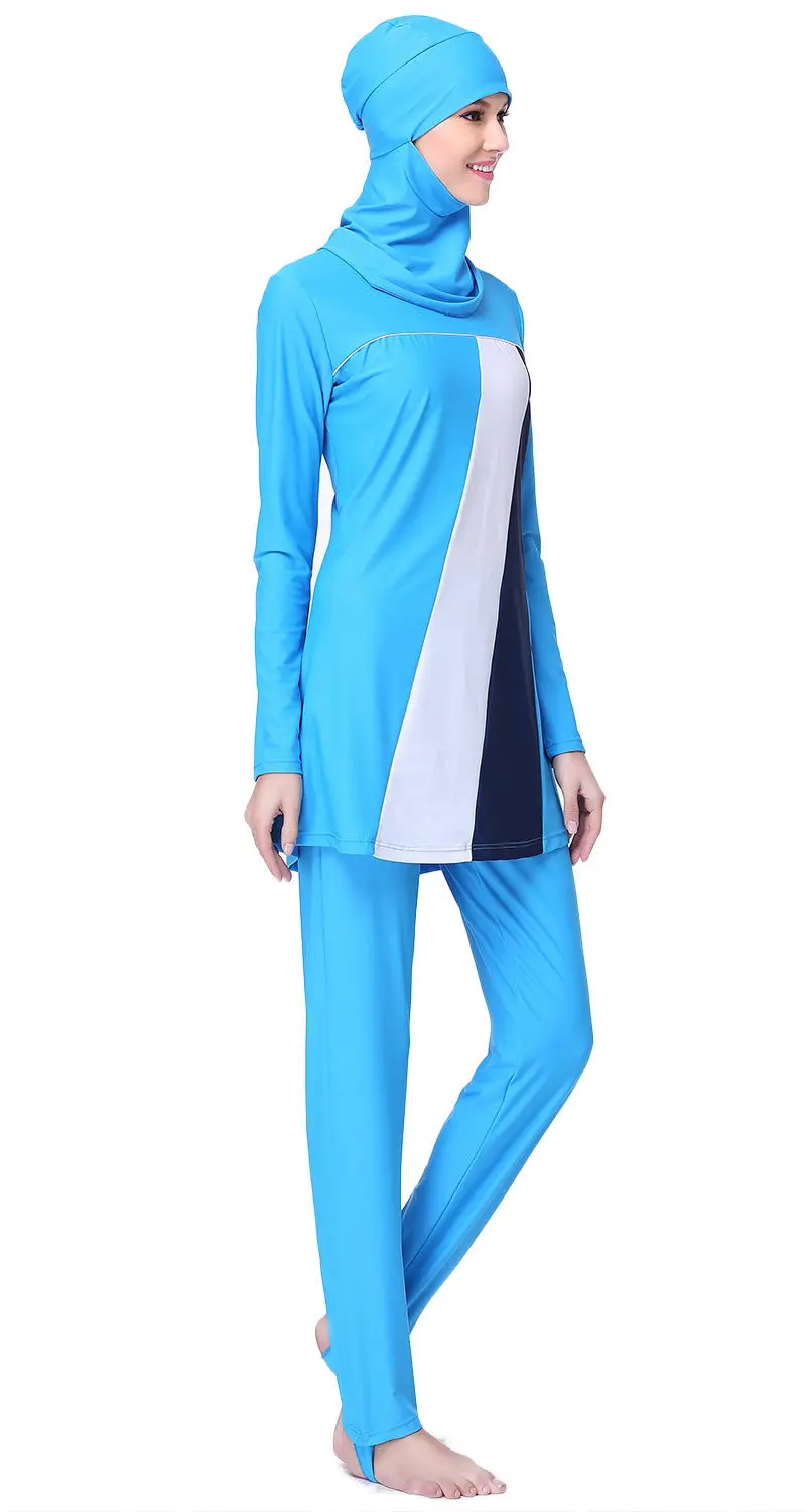 Muslim Women Swimwears Vacation Full Coverage Islamic Hijab Swimming Suit for Women Beachwear Arabic Sports Swimwear Elegant