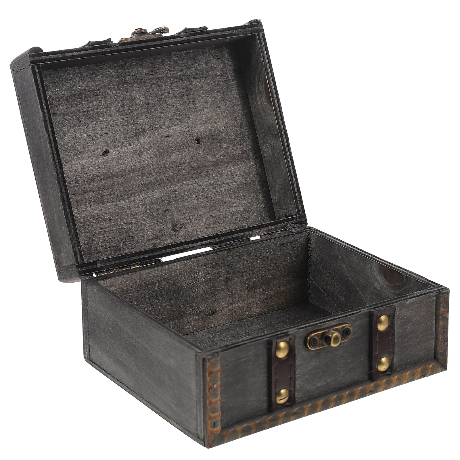 

Box Storage Jewelry Wooden Organizer Case Wood Decorative Treasurecontainer Keepsake Holder Trinket Retro Sundries Vintage