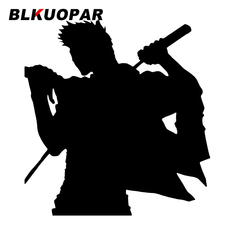 Стикеры для автомобиля BLKUOPAR в стиле аниме афро-Самурай, Модная креативная устойчивая к царапинам наклейка на мотоцикл, ветровое стекло, топливный бак, крышку, Стайлинг автомобиля