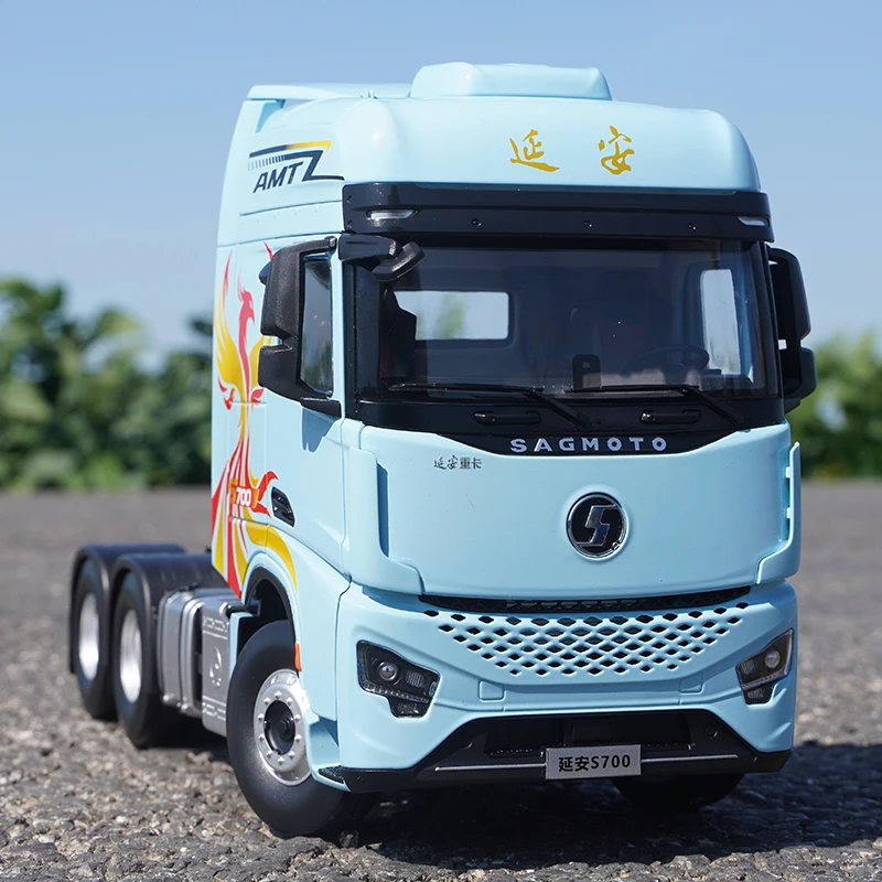 Фото Масштабная модель тягача Shaanxi Automobile Yan'an S700 (1:22), имитация тяжелого грузовика из сплава №2