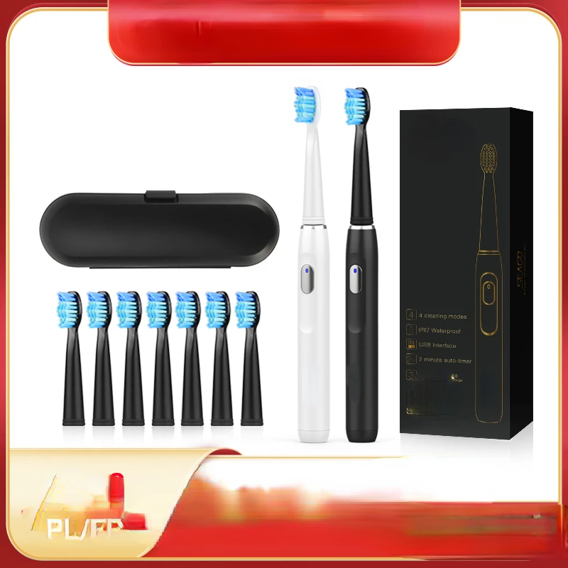 

Toothbrush Rechargeable Buy One Get One Free Sonic Toothbrush 4 Mode Travel Toothbrush with 3 Brush Head Gift