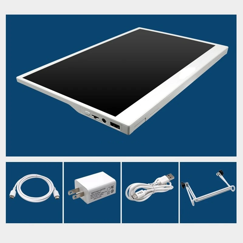

14 Inch IPS Display+Bracket 178° HDMI-Compatible Screen Display For Orange Pi 800 Keyboard PC EU Plug