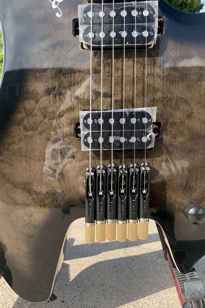 Электрогитара Aiersi без головы черный цвет ясеневое дерево звукосниматели HB