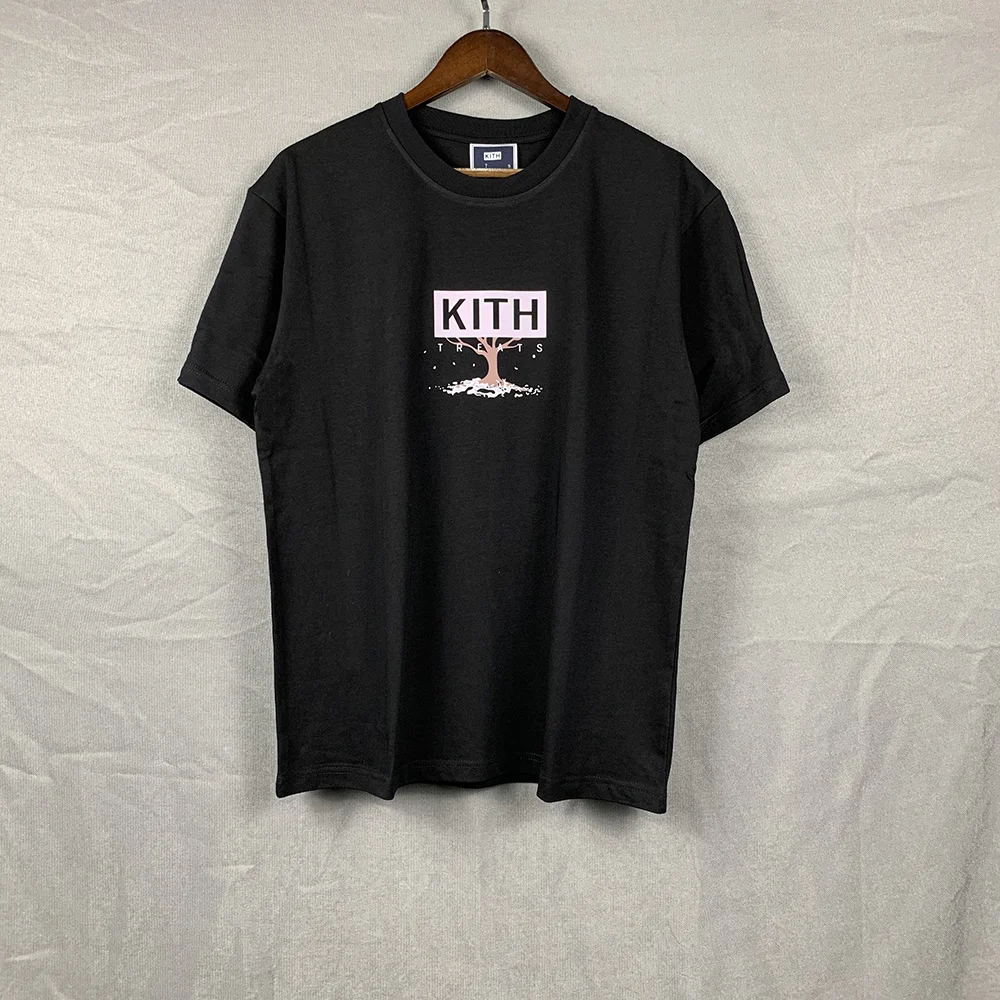 

Reats Kith Модная рубашка высокого качества для мужчин 1:1 KIH okyo Ограниченная серия Cherry ree женская рубашка большие Топы летний Стиль