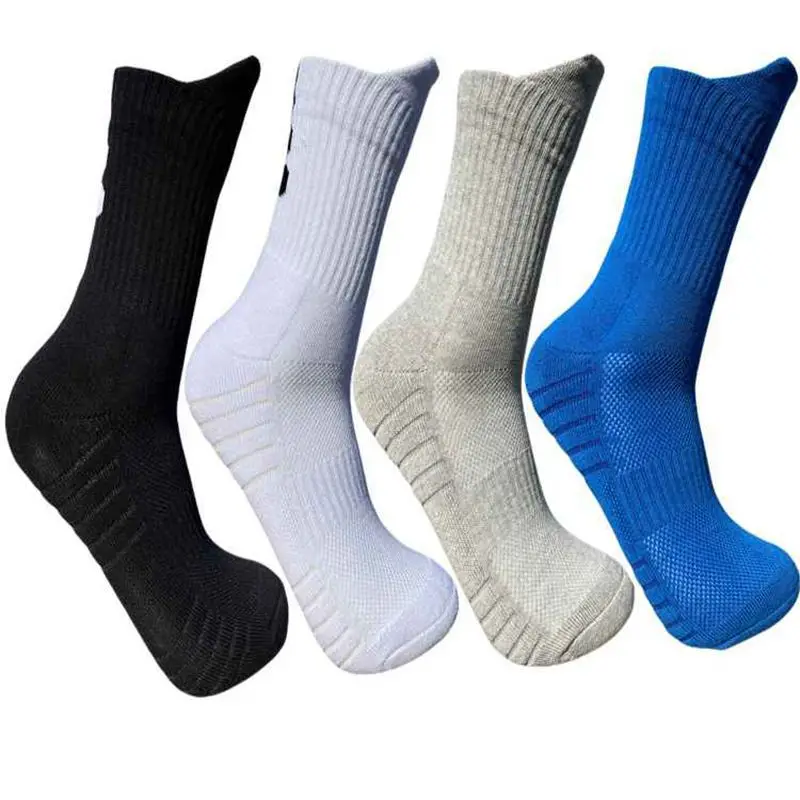 Basketball Ball  Running Socks Adult Medium Sleeve Socks Thickened Sweat-absorbing and Breathable  Badminton Socks Cotton Sock