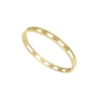 new 18 k plating 6mm stainless steel hollow cross bangles bracelets men bracelet love bangles for women jewelry accessory gift