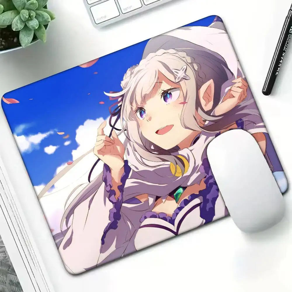 Фото Коврик для мыши Anime Re Zero Starting Life In Another World Small LockEdge для геймеров, прямоугольный, противоскользящий, резиновый, для компьютерного стола №3