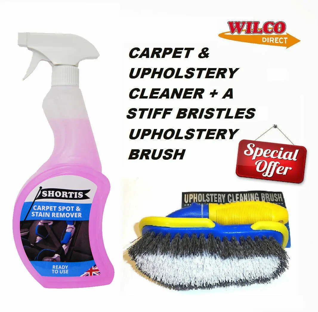

Carpet and Upholstery Cleaner Plus Large Car Upholstery Cleaning Brush Kit SALE